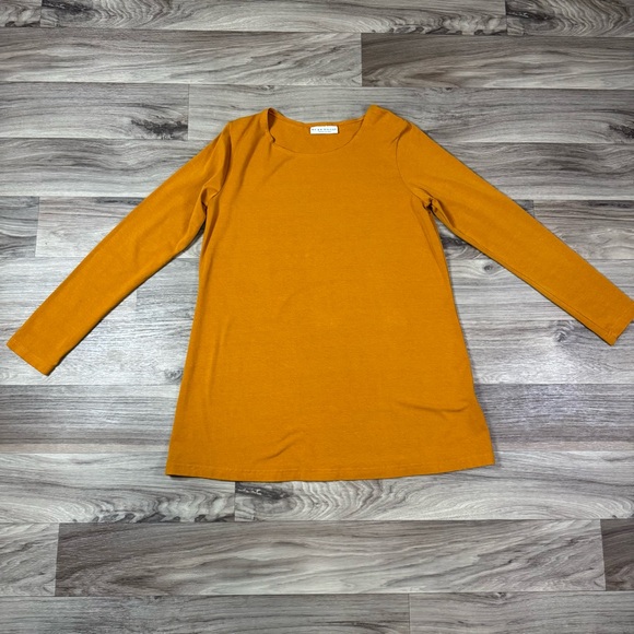 bryn Walker Tops - Bryn Walker Made in USA Size Small Orange Bamboo Blend Long Sleeve Tunic Shirt